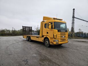 φορτηγό αυτοκινητάμαξα Scania R 124 with ramp