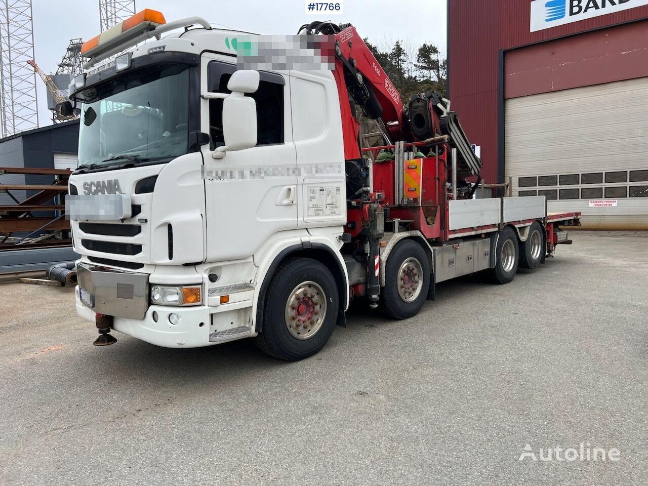 Φορτηγού καρότσας Scania G480 8x2 w/ 66 t/m Fassi crane with Jib and ...