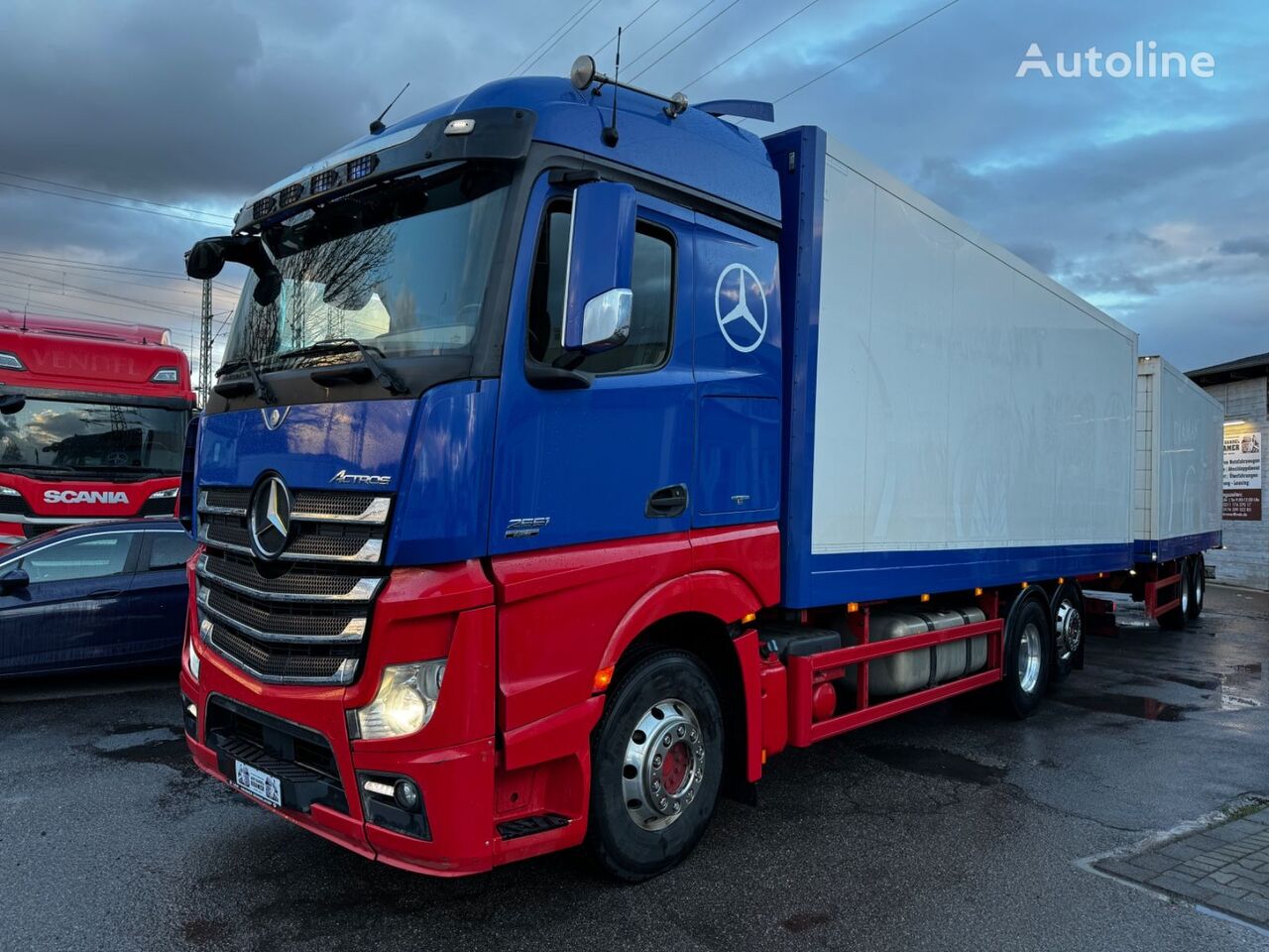 φορτηγό κόφα Mercedes-Benz Actros2545L/Koffer-Doppelstock+Durschlade+Anhäng