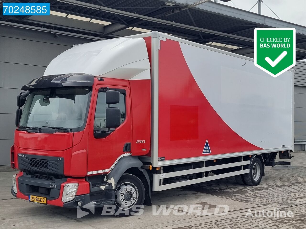φορτηγό κόφα Volvo FL 210 4X2 12 tons NL-Truck Ladebordwand Automatic Euro 6