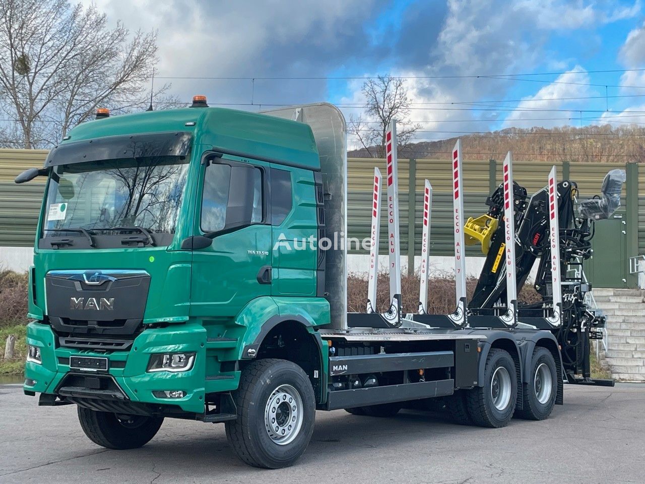 καινούριο φορτηγό μεταφοράς ξυλείας MAN TGS 33.510 6X4 BL Euro6e LogLift 165Z
