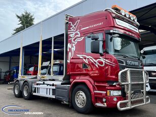 φορτηγό μεταφοράς ξυλείας Scania R730 V8 6x4, Euro 6, Retarder, Craneframe, Bullbar