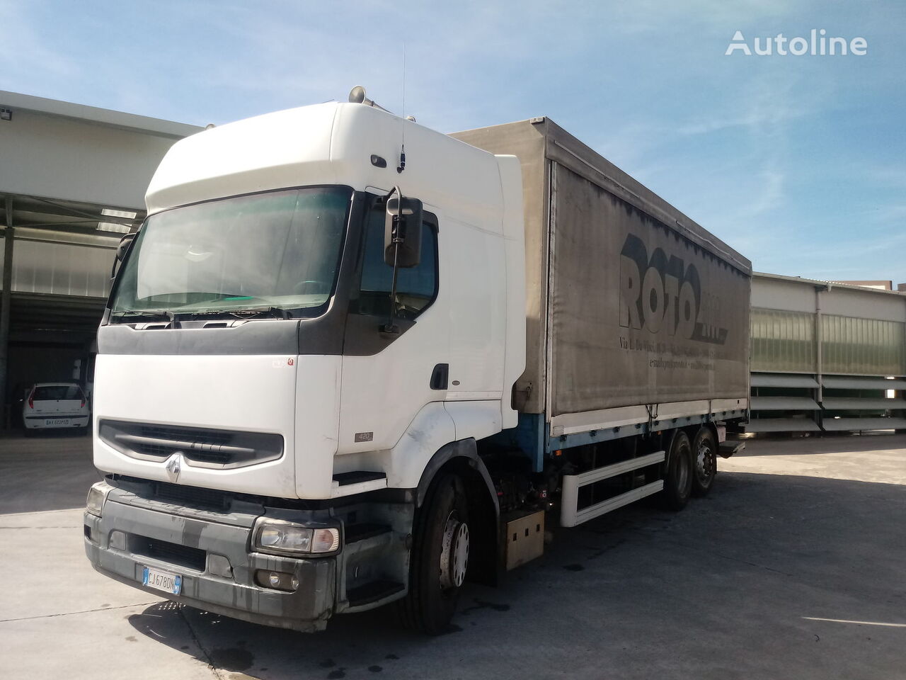 φορτηγό μουσαμάς Renault PREMIUM 420 DCI