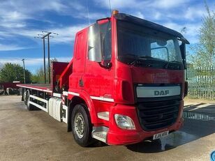 φορτηγό πλατφόρμα DAF CF370 6x2 Rearlift Flatbed With Crane